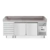 Hendi Arktic Pizzawerkbank met 2 deuren en 7 lades 280L