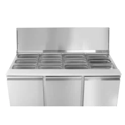 Outlet Hendi Arktic Saladette met 3 deuren 380L