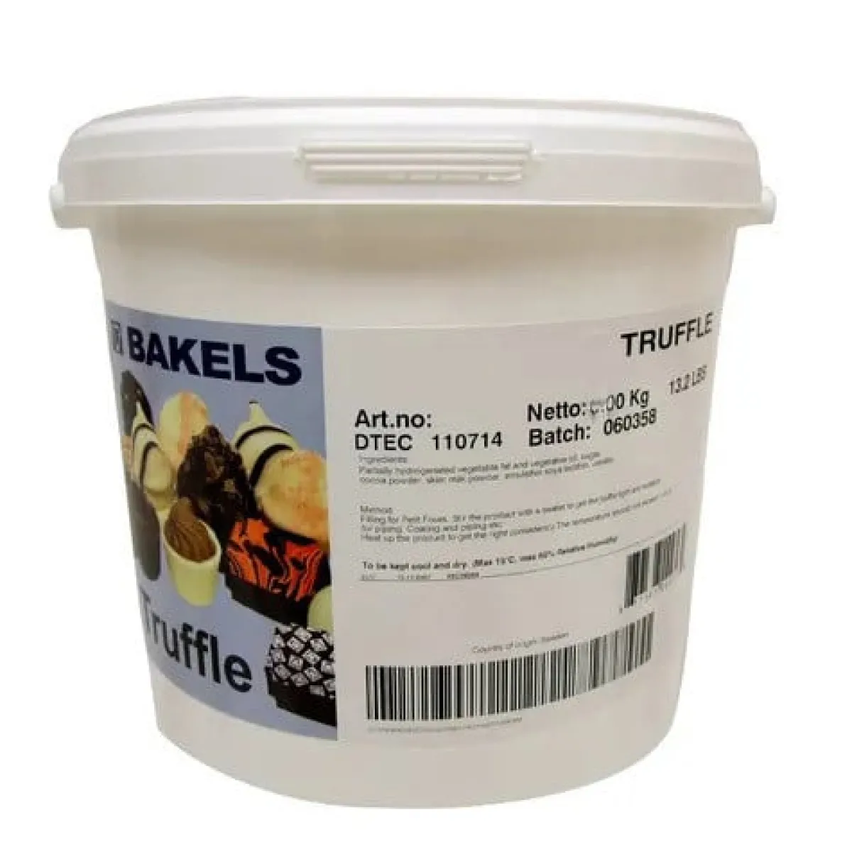 New Bakels Ganache(Truffel) Choco Wit 6kg