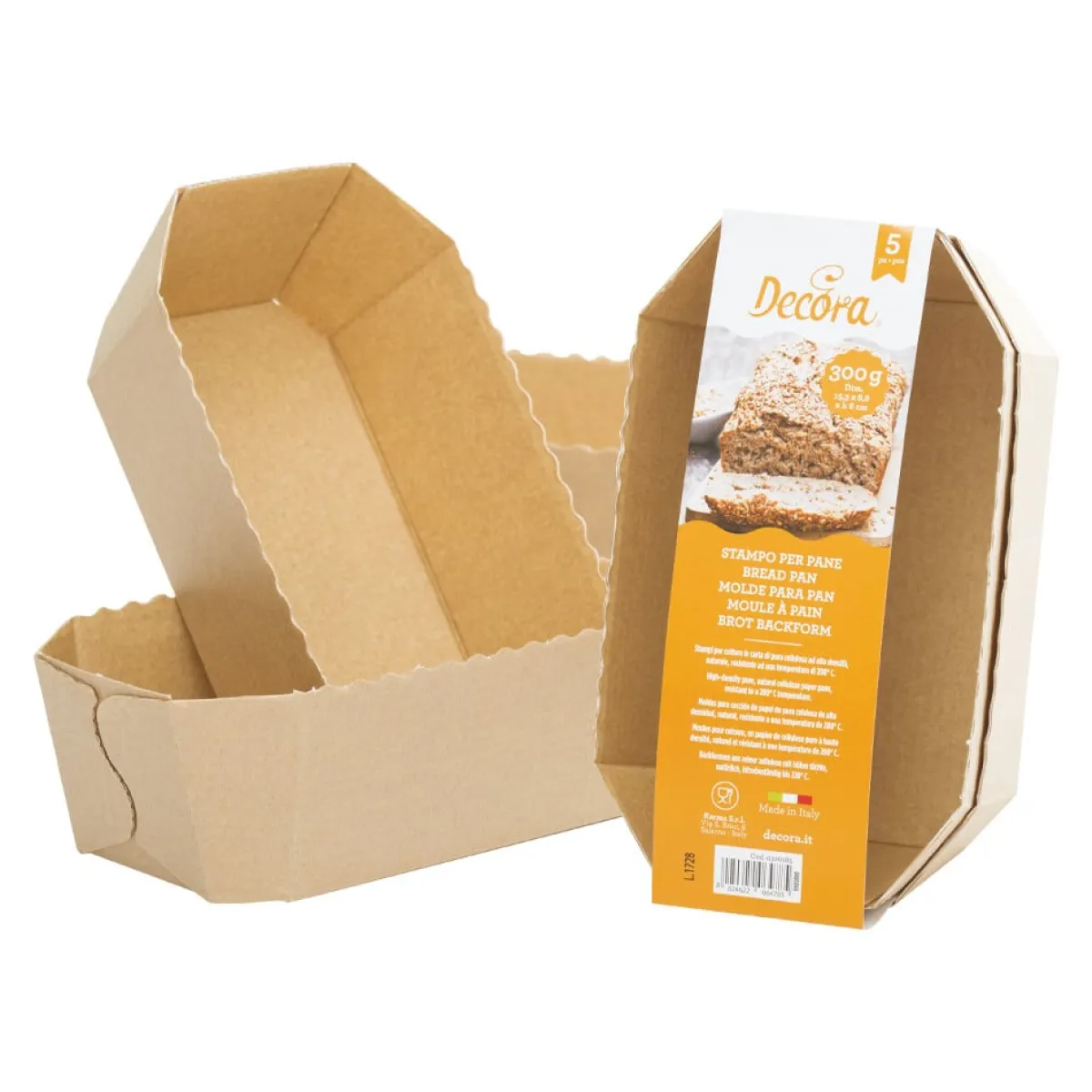 Decora Bakvorm Brood 15,3x8,8x6(h)cm (5 stuks)