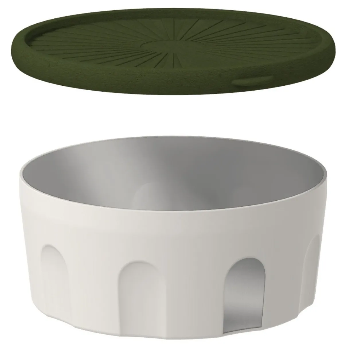 Clearance Biesse Bewaardoos Rond Luchtdicht Groen/Transparant 1,5L