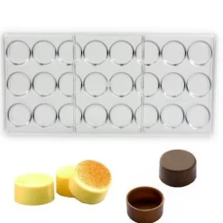 Best Chocolate World Bonbonvorm Ronde Schelp (24x) 28x13 mm