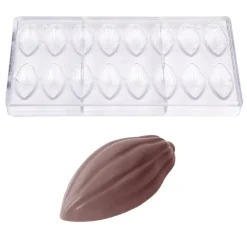 Chocolate World Bonbonvorm Cacaoboon (16x) 50x24x12mm