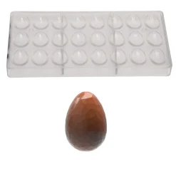 Hot Chocolate World Bonbonvorm Eitje Kristal (24x) 33x23x11mm