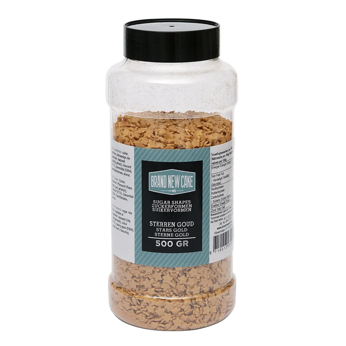 Clearance BrandNewCake Confetti Sterren Goud 7mm 500gr.