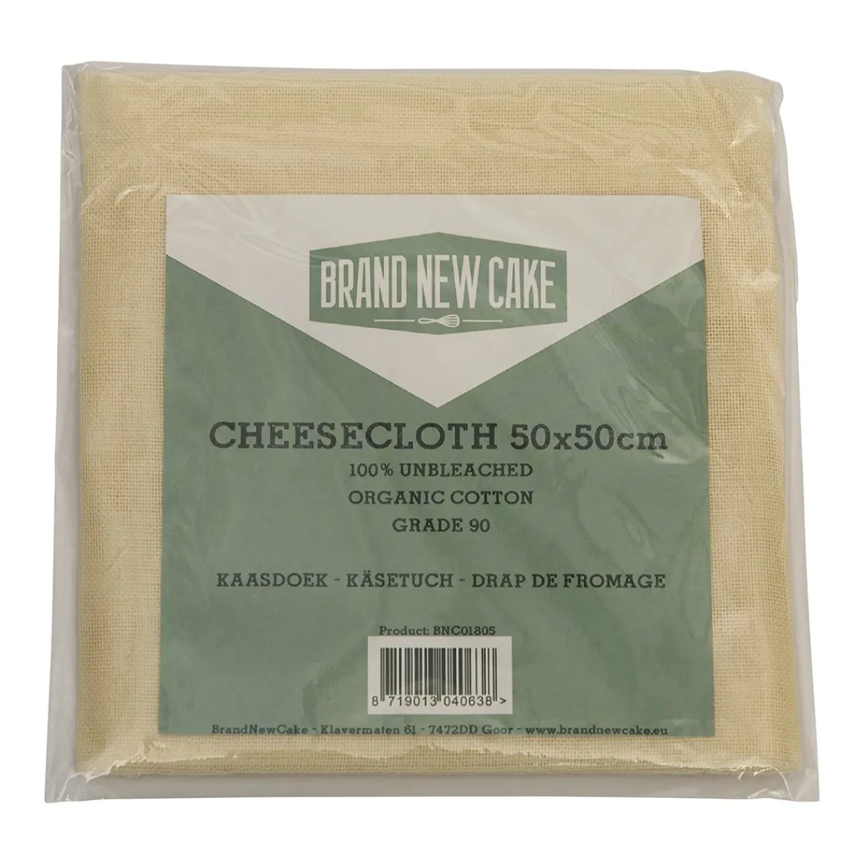 Discount BrandNewCake Kaasdoek Ongebleekt Katoen 50x50cm