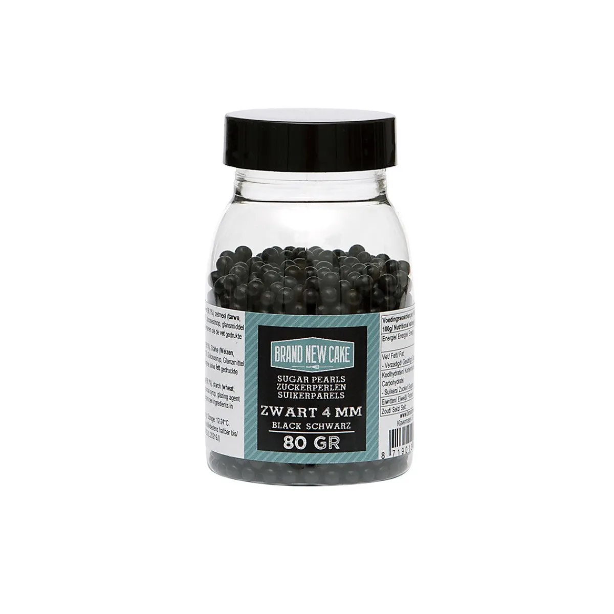 Discount BrandNewCake Suikerparels Zwart 4mm 80gr.