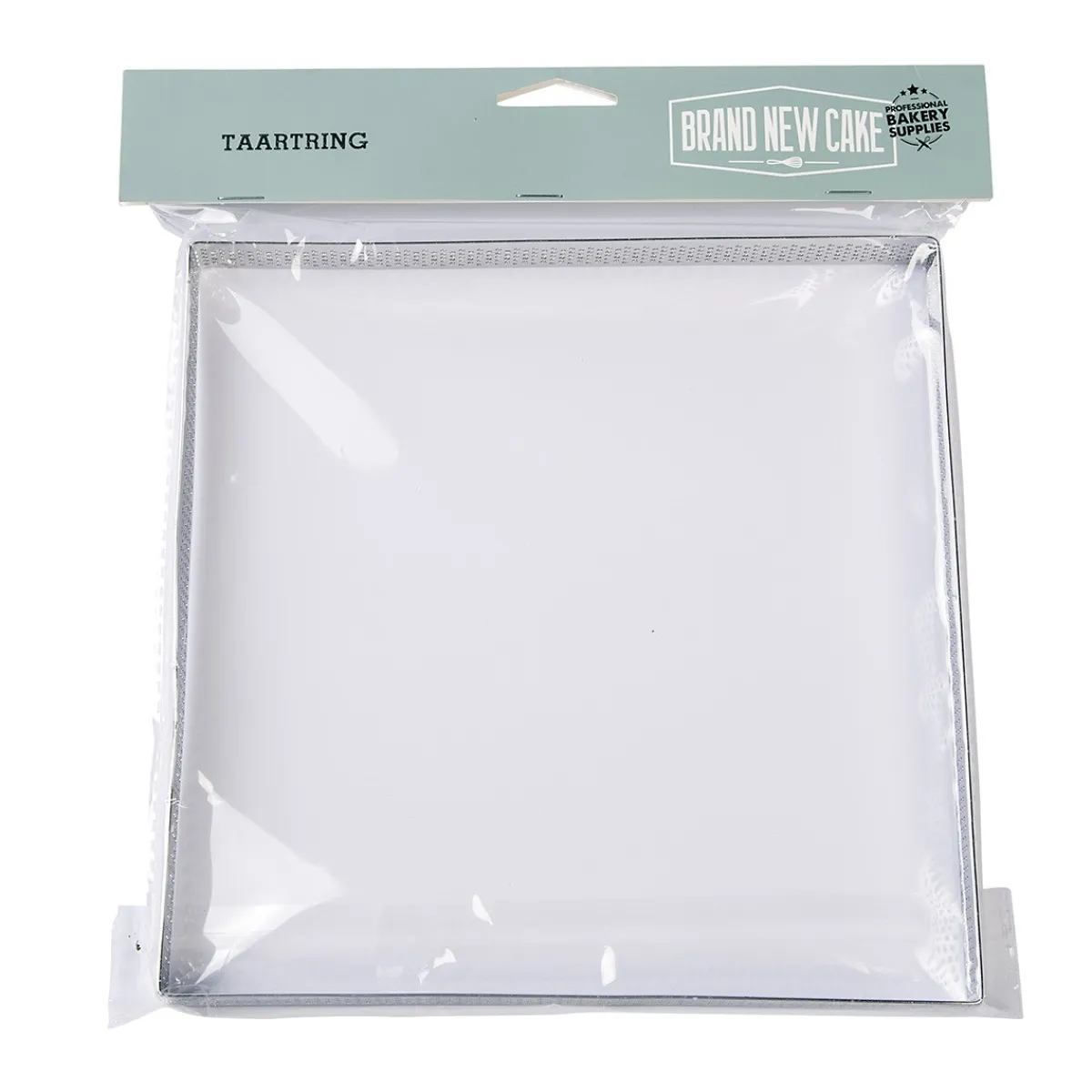 Hot BrandNewCake Taartring RVS Vierkant Geperforeerd 20x2cm**