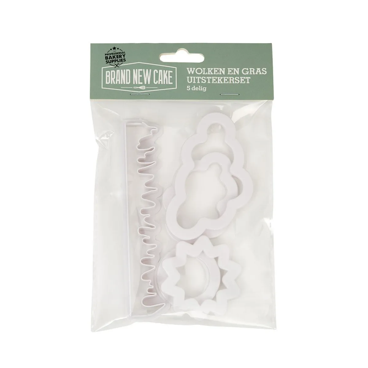 Outlet BrandNewCake Wolken & Gras Uitsteker Set/5