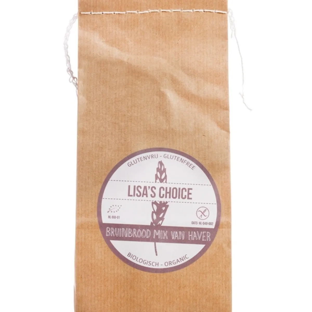 Outlet Lisa's Choice Broodmix Haver Bruin Biologisch (Glutenvrij) 450g