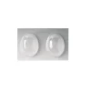 Clearance Martellato Chocolade Holvorm Pasen Half-Ei Glad (4x) 8x6x2,5cm.