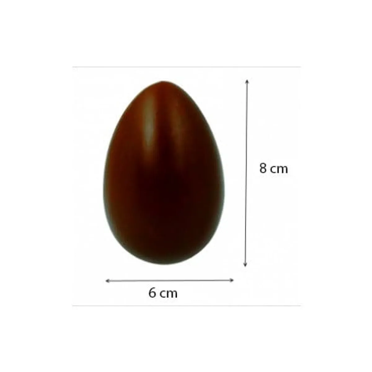 Clearance Martellato Chocolade Holvorm Pasen Half-Ei Glad (4x) 8x6x2,5cm.