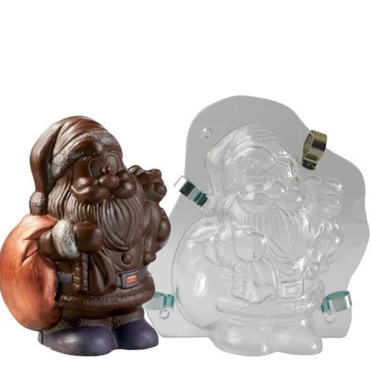 New Martellato Chocolade Holvorm Profi Kerstman (h) 168 mm
