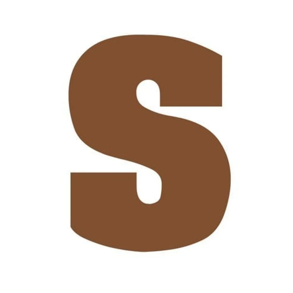 Sale Overig Chocoladebloklettervorm 200 gr. Letter S