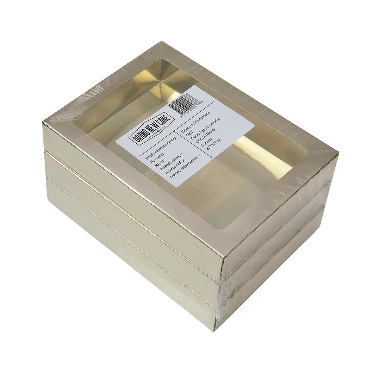Online BrandNewCake Chocoladeletterdoos GK7 Goud / Goud 3st