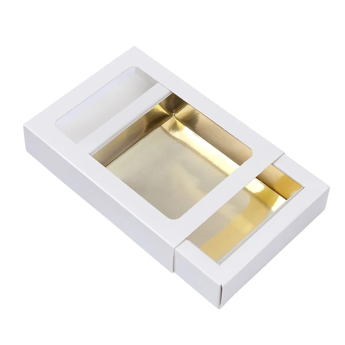 Best BrandNewCake Chocoladeletterdoos Klein GK1 Wit / Goud 26st