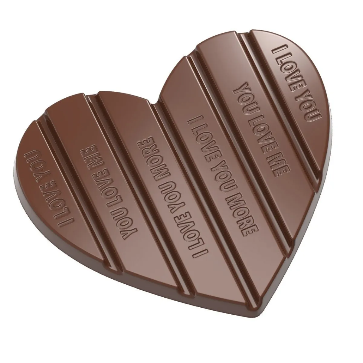 New Chocolate World Chocolademal Tablet Hart (2x) 125x110x10mm