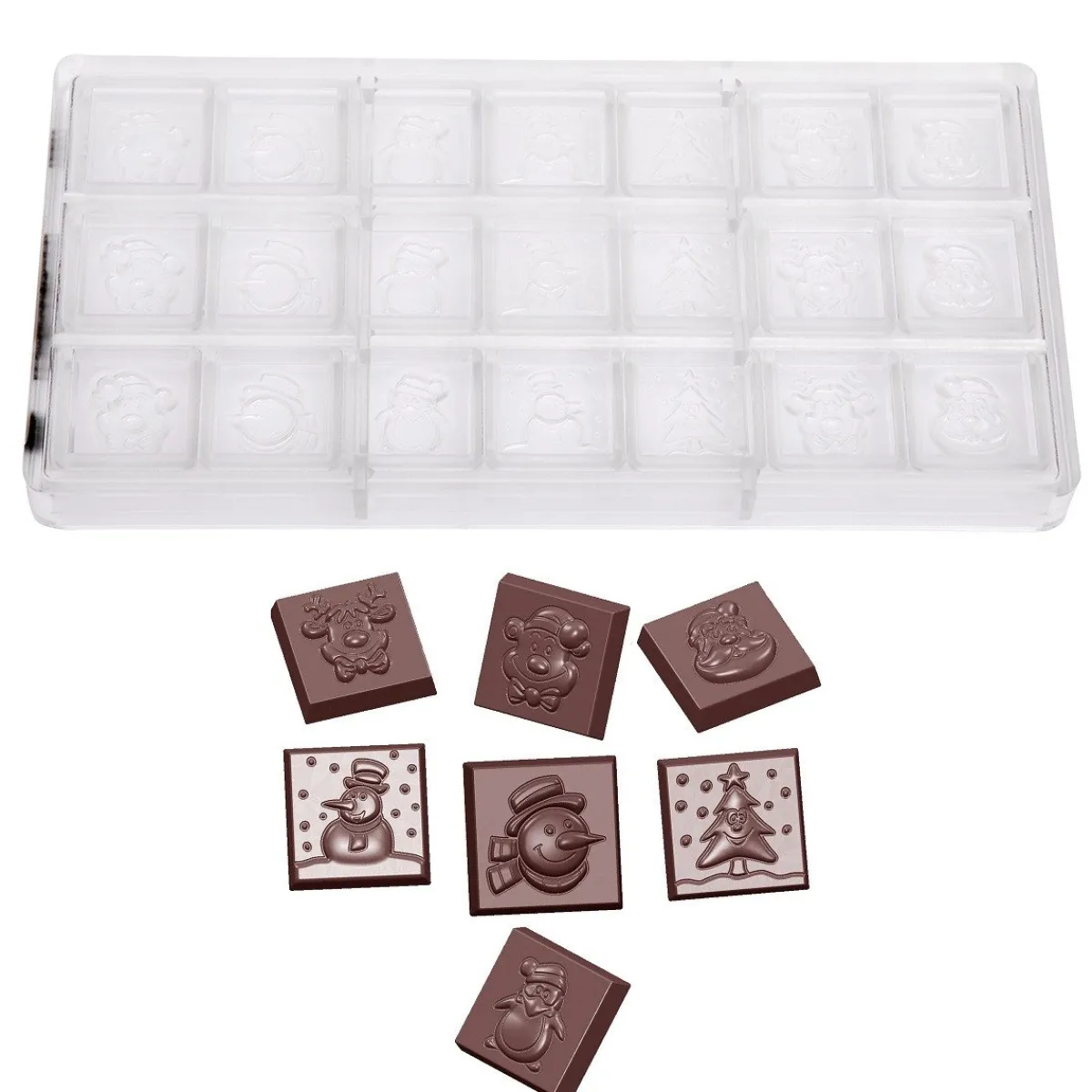 Online Chocolate World Chocolademal Kerst Ass. (21x) 31x10mm