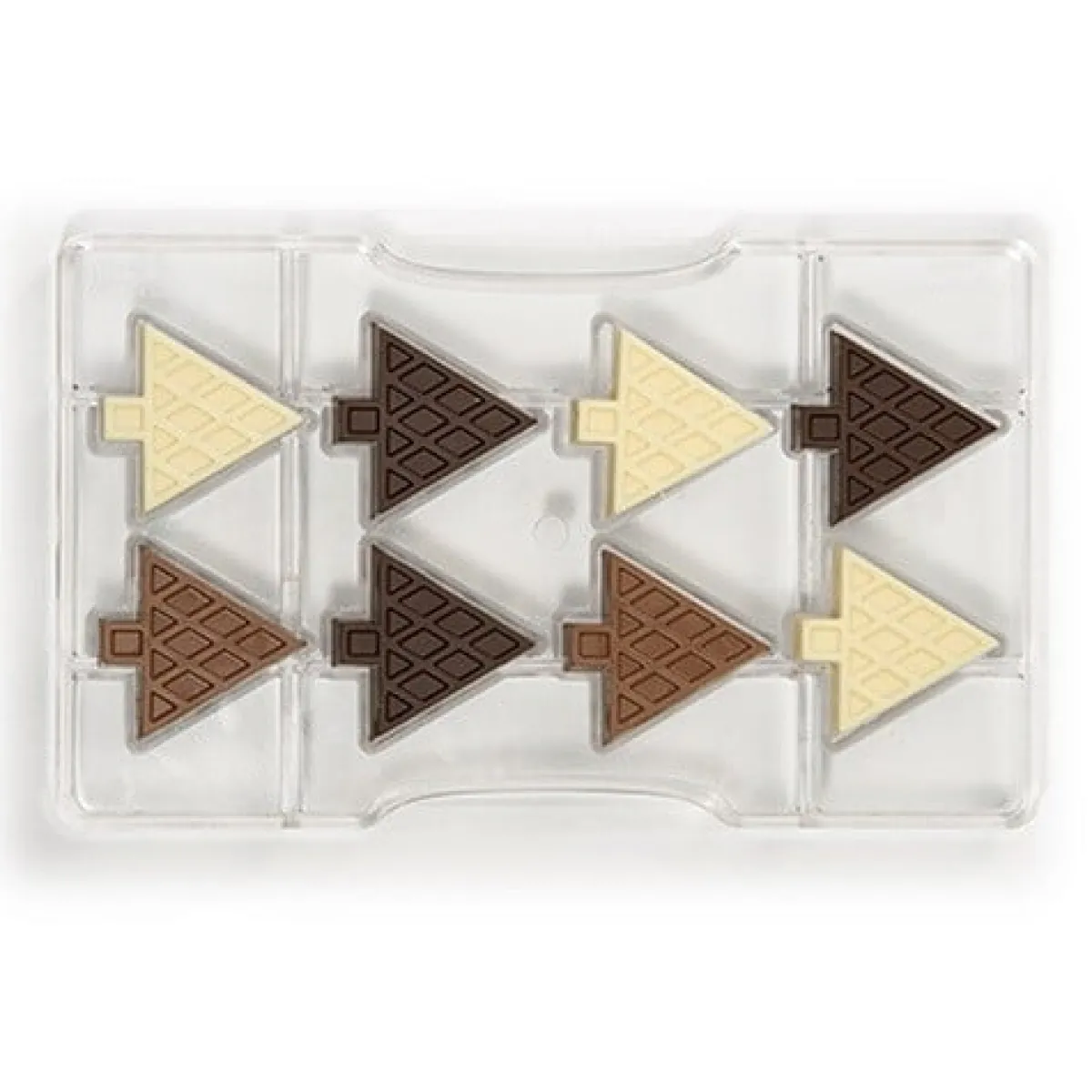 Decora Chocolademal Kerstboom (8x) 4x4,2 cm