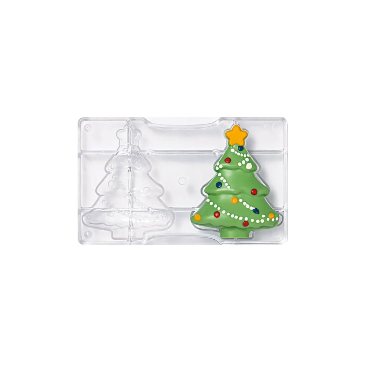 Clearance Decora Chocolademal Kerstboom (2x) 85x105 mm