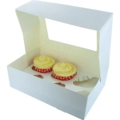 Outlet BrandNewCake Cupcake Doosje 6 / 12 MINI Wit (incl. tray-venster) 25st.