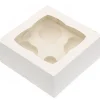 Hot BrandNewCake Cupcake Doosje 4 Wit (incl. tray met venster) 3st.