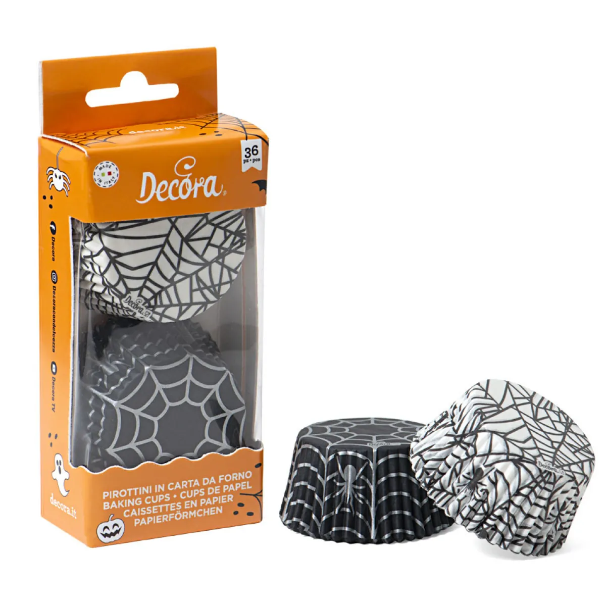 Sale Decora Cupcake Vormpjes Halloween Spinnenweb Ø50x32(h) cm 36 stuks