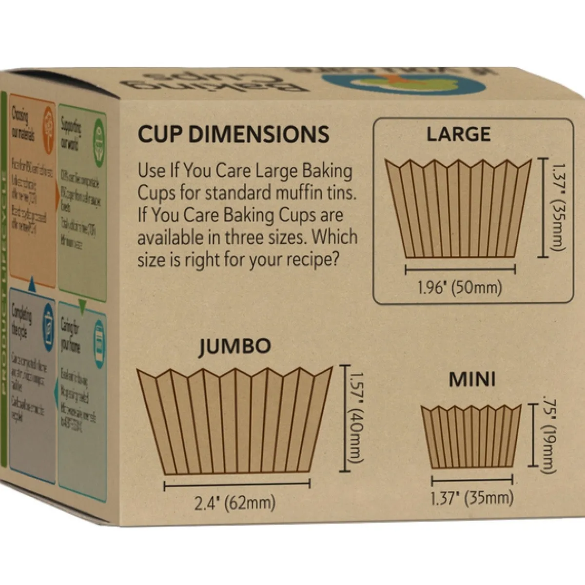 Outlet If You Care Cupcake Vormpjes Kraft Ongebleekt 50x35mm 240st.