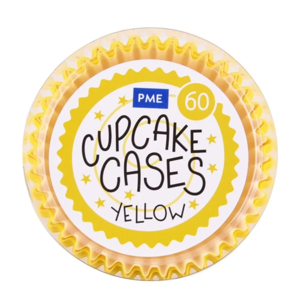 Outlet PME Cupcake Vormpjes Geel 60 stuks