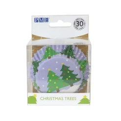 Best PME Cupcake Vormpjes Kerstbomen 30 stuks