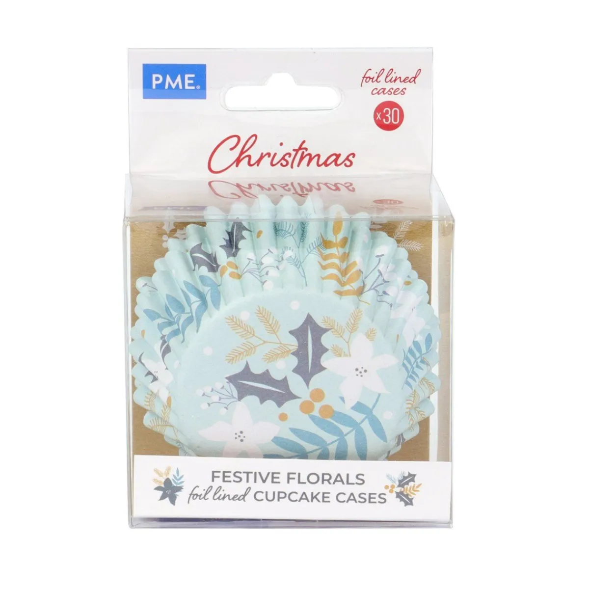 Online PME Cupcake Vormpjes Winter Bloemen 30 stuks**