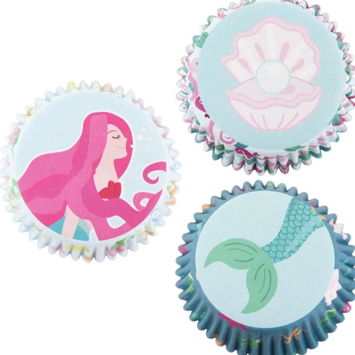 Hot PME Cupcake Vormpjes Zeemeermin 60 stuks