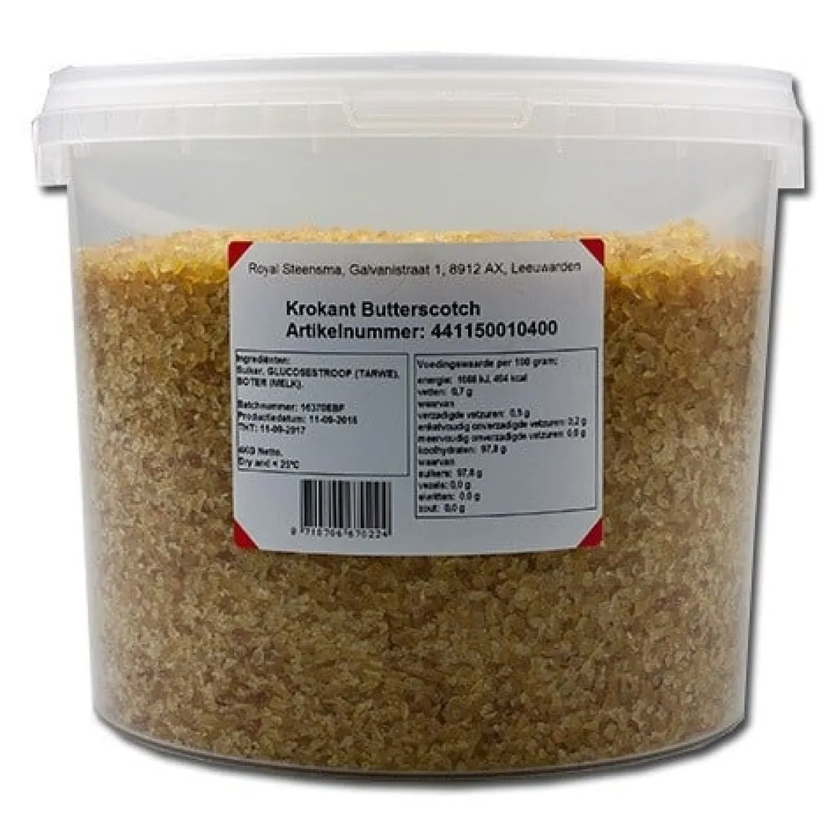 New Royal Steensma Decora Krokant Butterscotch Gekaramelliseerde Suiker 4 kg