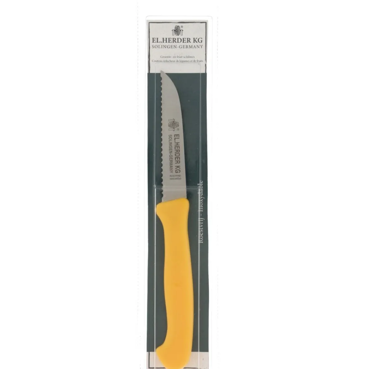 Clearance Overig El Herder Gekarteld Schilmes RVS Geel 8cm