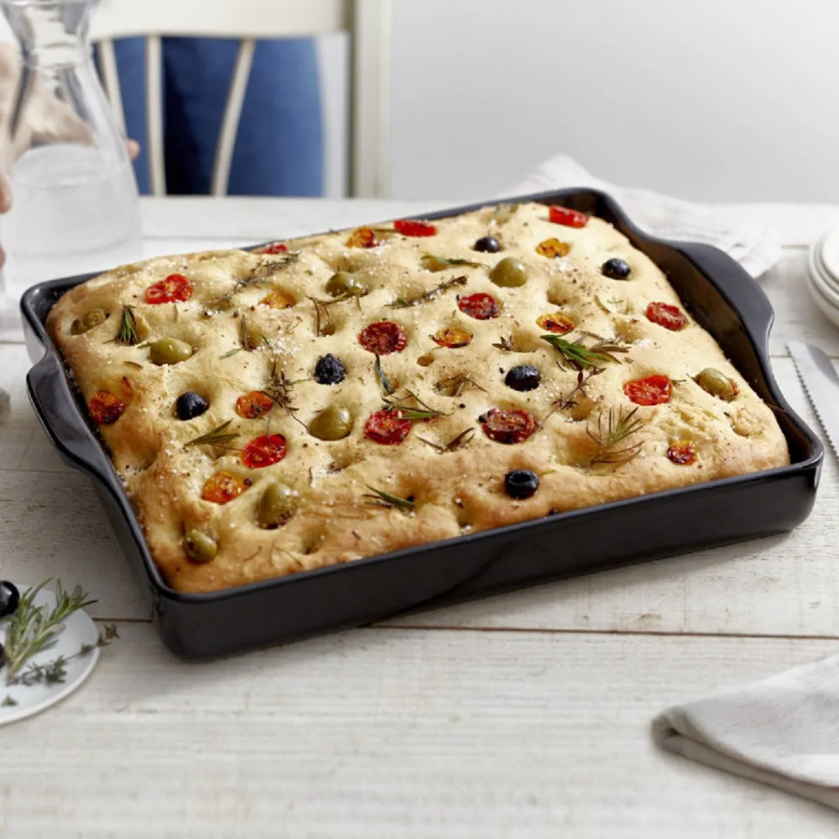 Clearance Emile Henry Broodbakvorm Focaccia Fusain 40,5x32x7cm