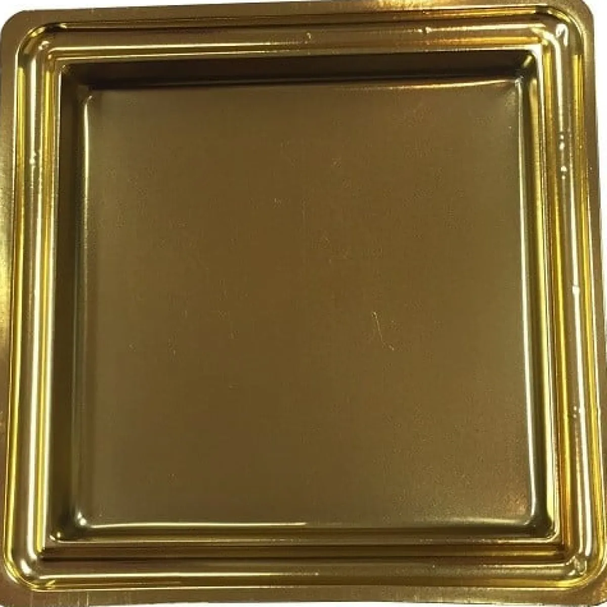 Discount Overig Gebaksschoteltje kunststof Vierkant Goud 88mm