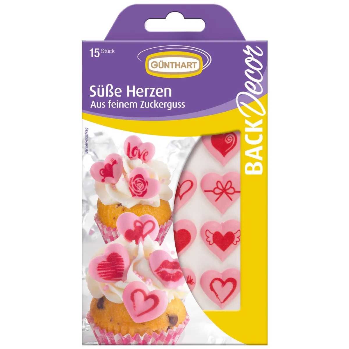Discount Günthart Suikerdecoratie Hartjes Met Opdruk 15st.