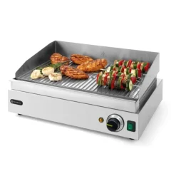 Hendi Bakplaat geribbeld geheel geribd 230V/2400W