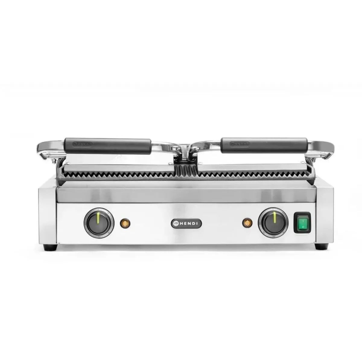 Clearance Hendi Contactgrill - dubbele versie Geheel geribd