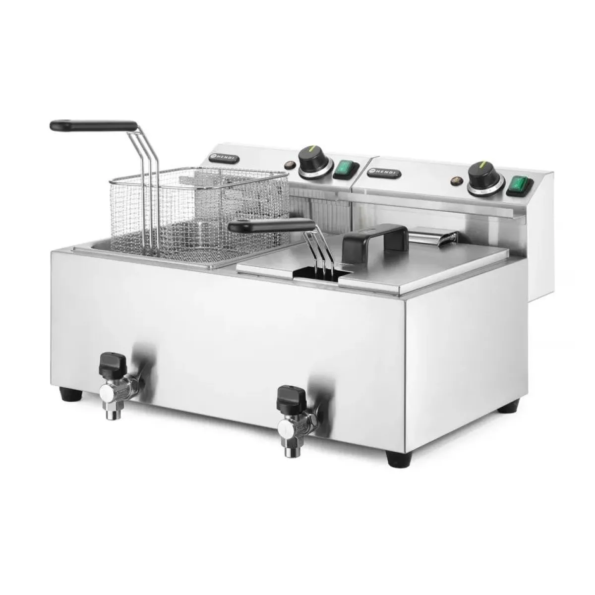 Hendi Friteuse met aftapkraan - 2 x 8L