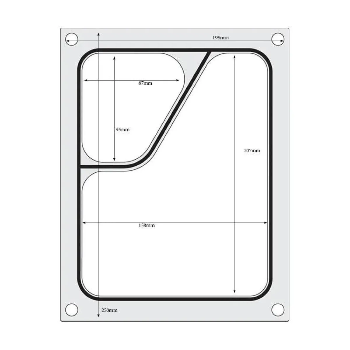 Sale Hendi Traysealer matrix Tweedelige colt container 227x178 mm