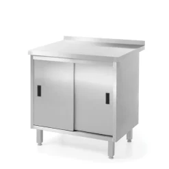 Discount Hendi Wandwerktafel met kast Profi Line 800x600x(H)850mm