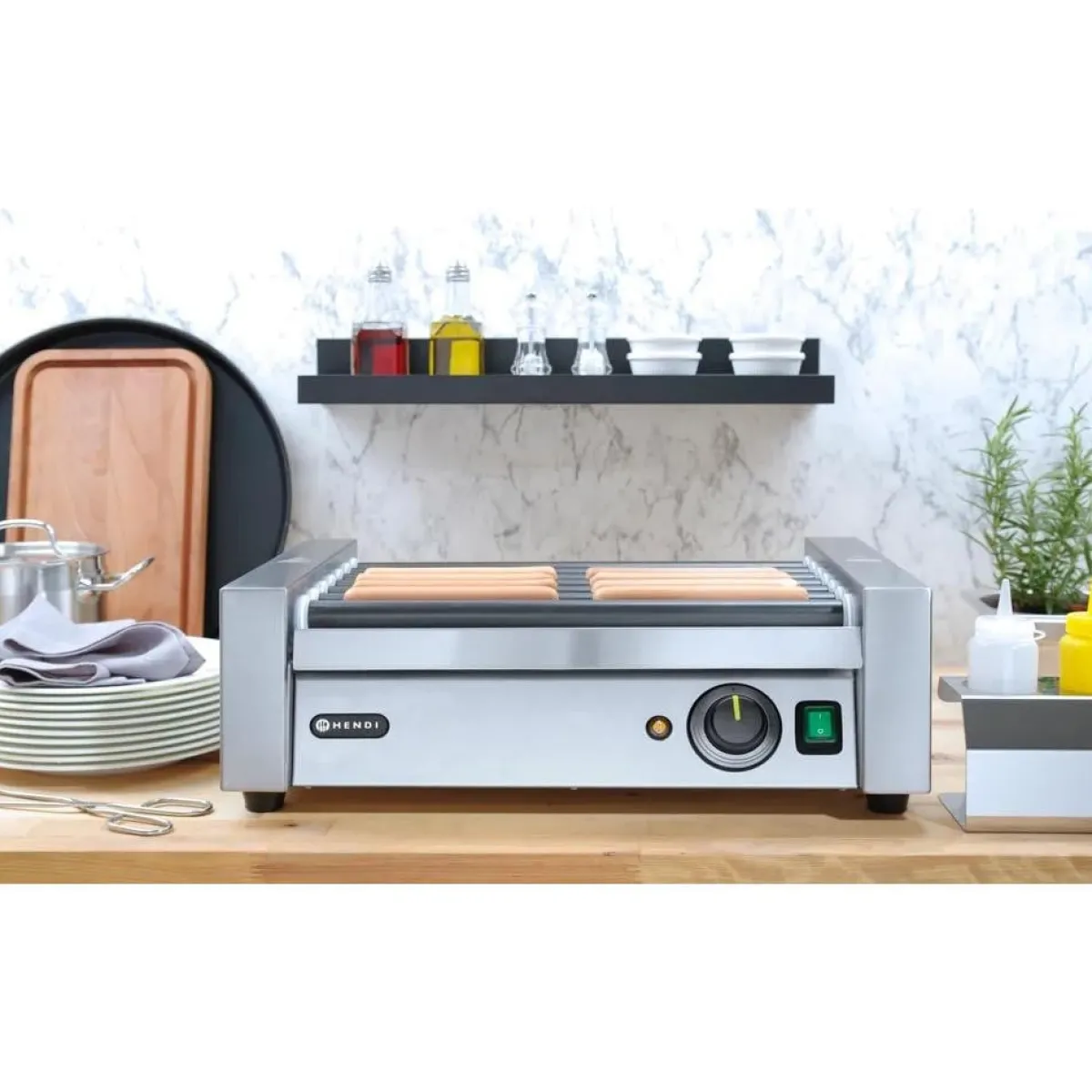 Discount Hendi Worstenroller grill - één zone 7 rollers