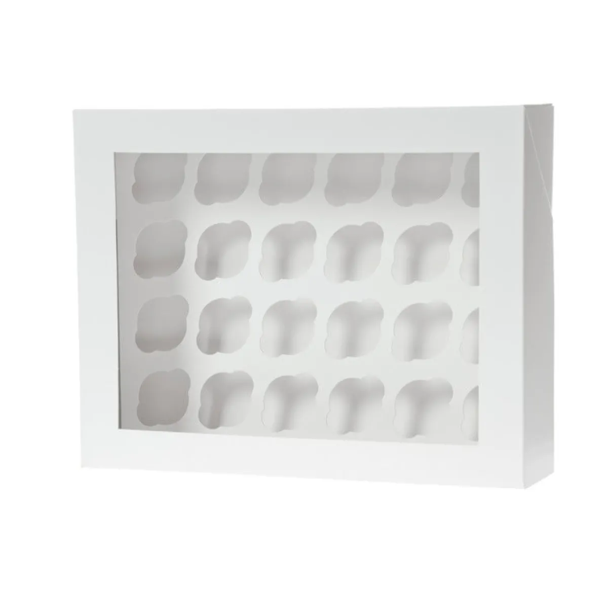 New House of Marie HoM Cupcake Doosje 24 MINI Wit (incl. tray met venster) 2st.
