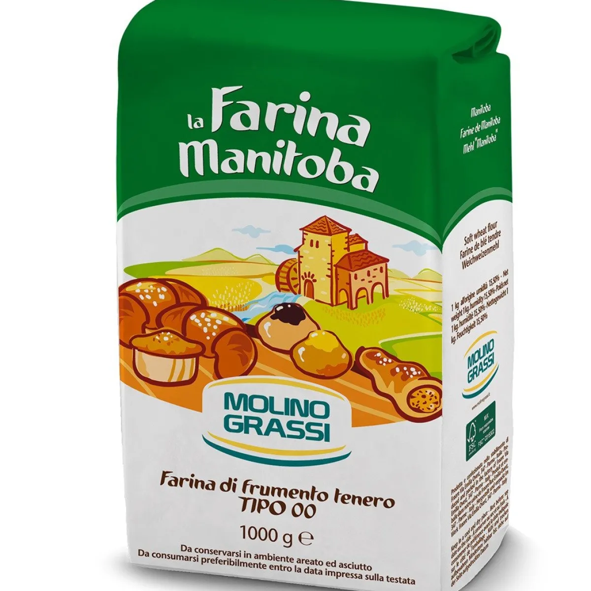 Molino Grassi Italiaanse Bloem Farina Tipo 00 Manitoba 1kg