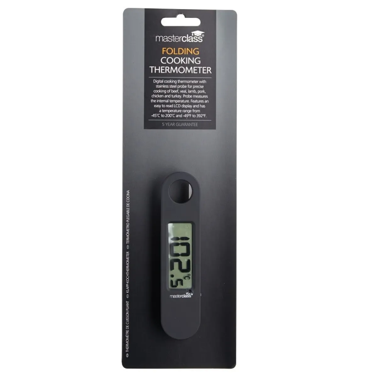 Outlet Kitchen Craft Thermometer Digitaal Inklapbaar -45 tot +200°C