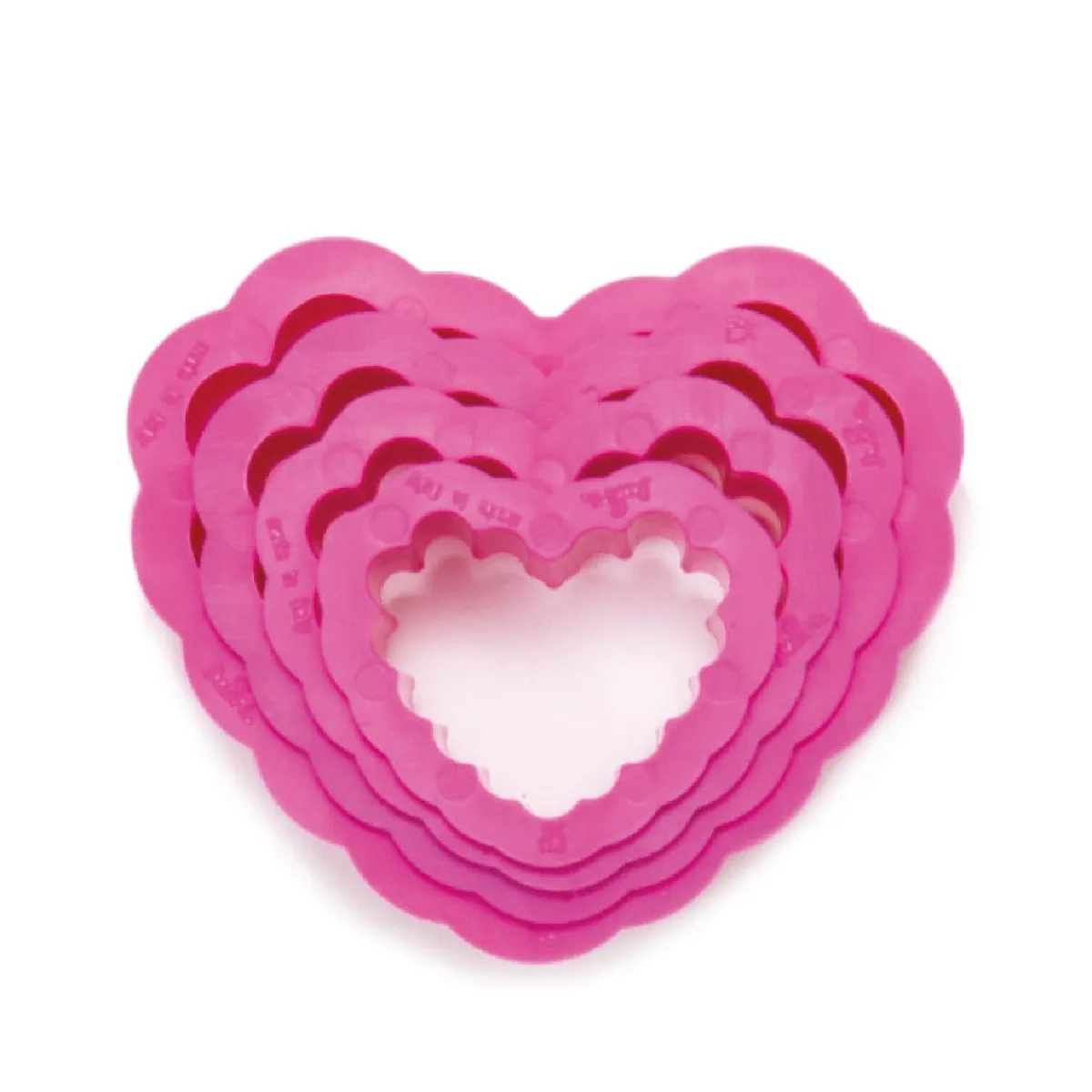 Decora Koekjes Uitsteker Hart Gekarteld Set/4
