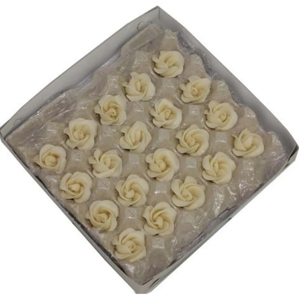 Sale Overig Marsepein rozen 5 blads 35mm 10 stuks, Wit Luxe