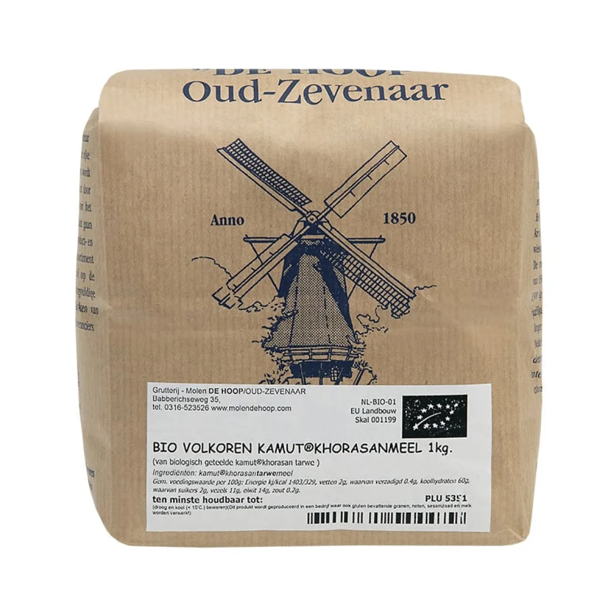 Discount Molen de Hoop EKO Volkoren Kamut Khorasanmeel 1kg