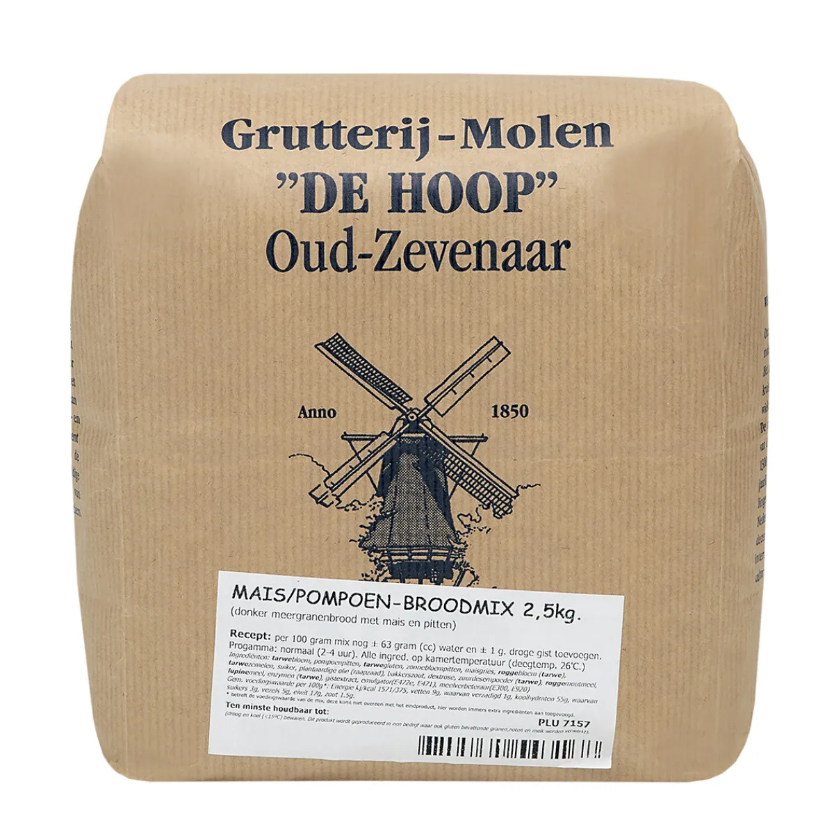 New Molen de Hoop Mais/Pompoen Broodmix 2,5kg